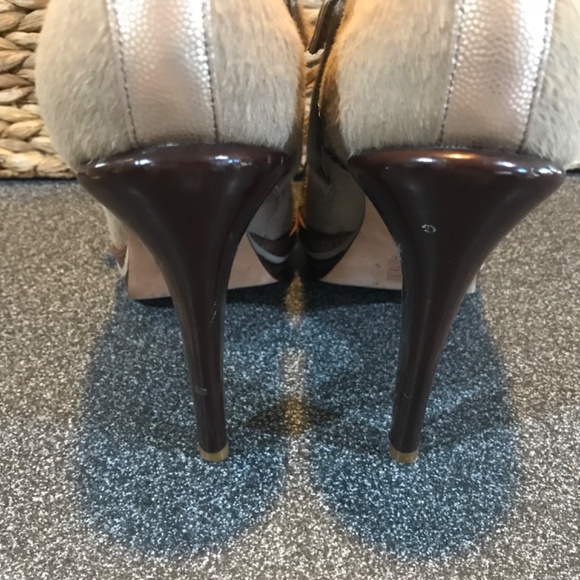 Cole Haan Nike Air "Kiltie" Tan Leather Heeled Booties - Picture 9 of 13